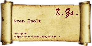Kren Zsolt névjegykártya